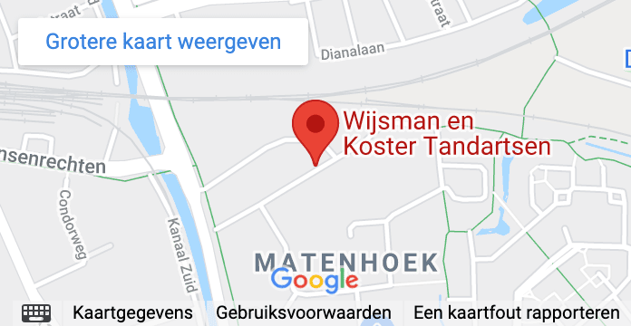 Kleine kaart van Wijsman en Koster Tandartsen in Apeldoorn